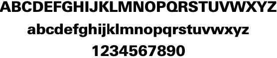 Shilia 730 Heavy Font Characters