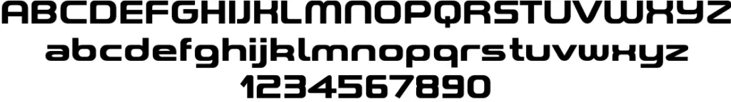 A Space Bold Font Characters