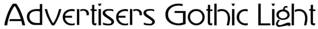Advertisers Gothic Light Font