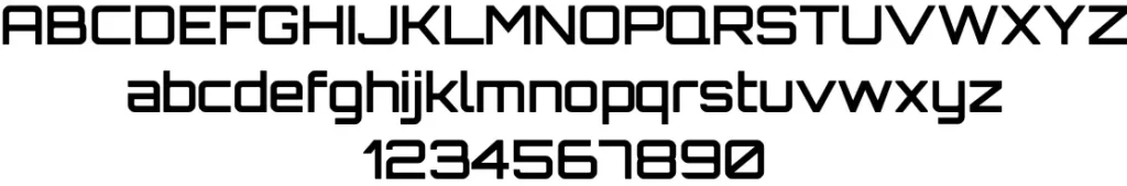 Orbitron Medium Font Characters