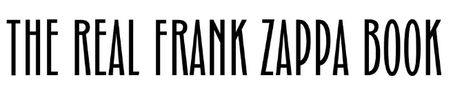 The Real Frank Zappa Book Font