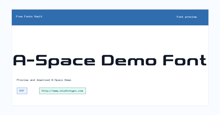 A-Space Demo font preview