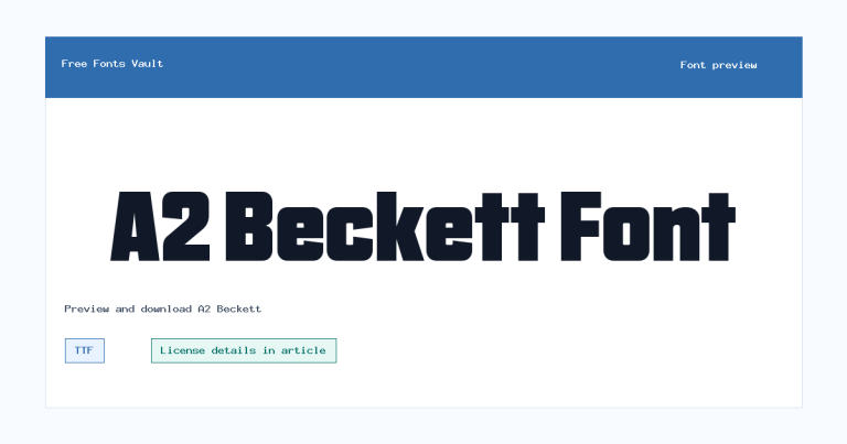 A2 Beckett font preview