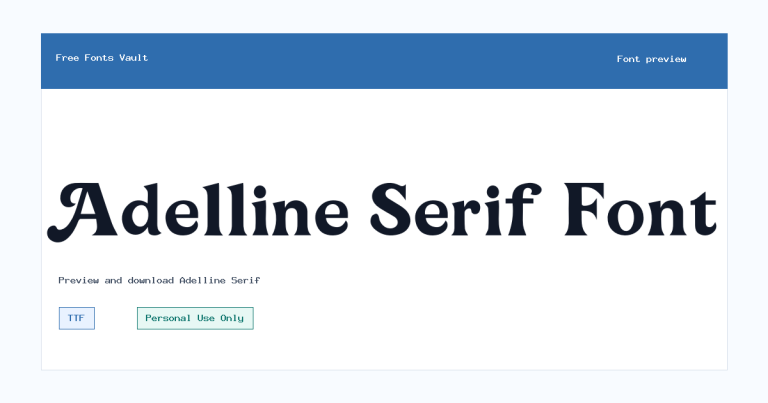 Adelline Serif font preview