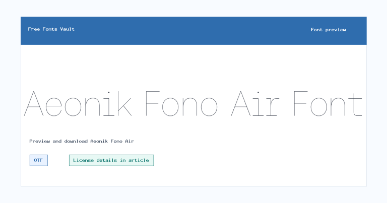 Aeonik Fono Air font preview