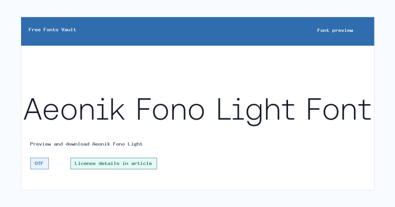 Aeonik Fono Light font preview