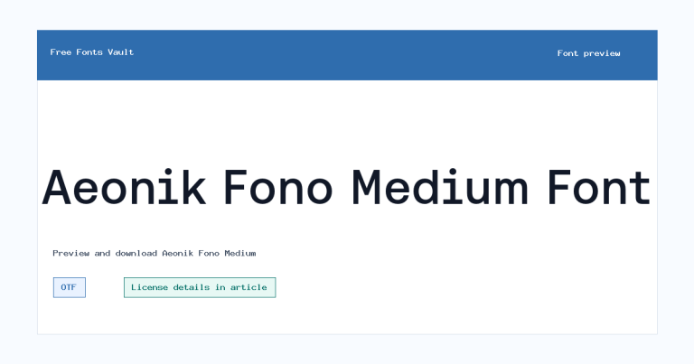 Aeonik Fono Medium font preview