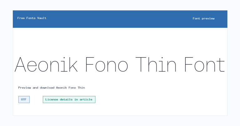 Aeonik Fono Thin font preview