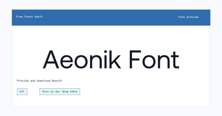 Aeonik font preview