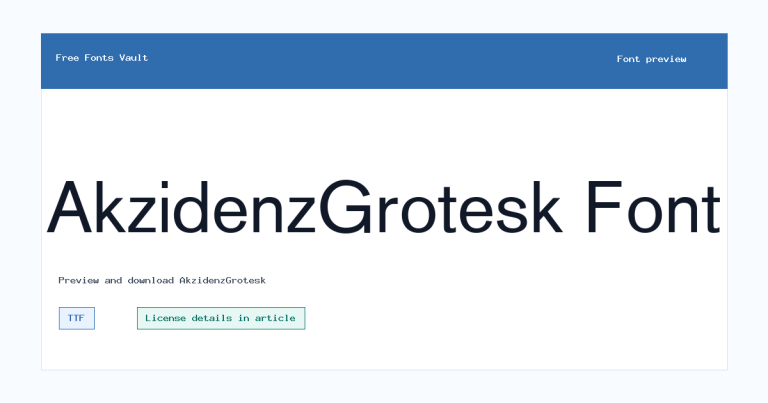 AkzidenzGrotesk font preview