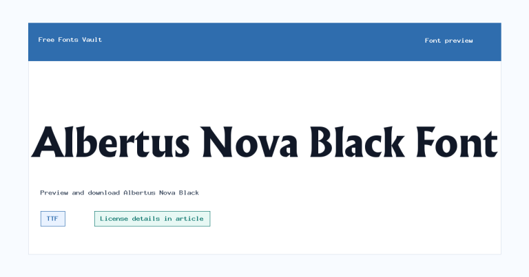 Albertus Nova Black font preview