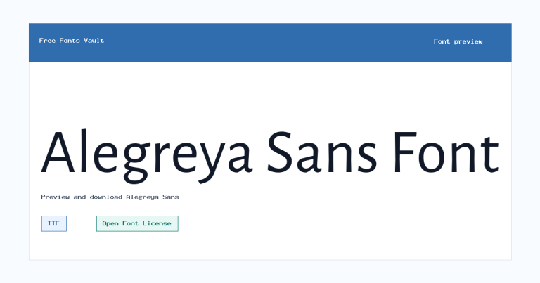 Alegreya Sans font preview