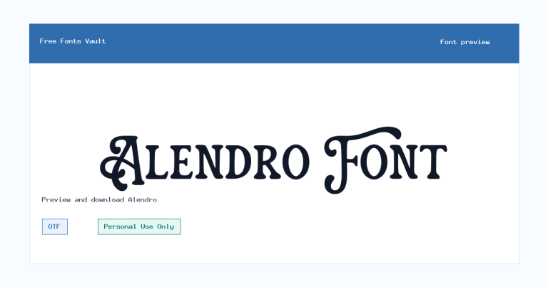 Alendro font preview