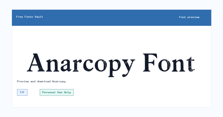 Anarcopy font preview