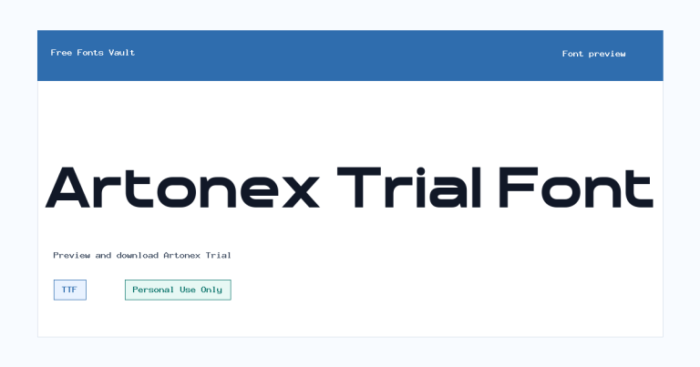 Artonex Trial font preview