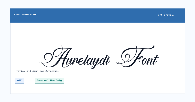 Aurelaydi font preview