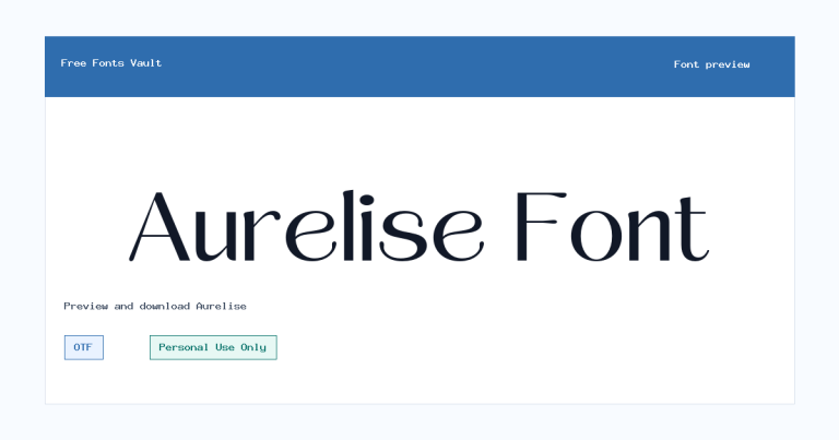 Aurelise font preview