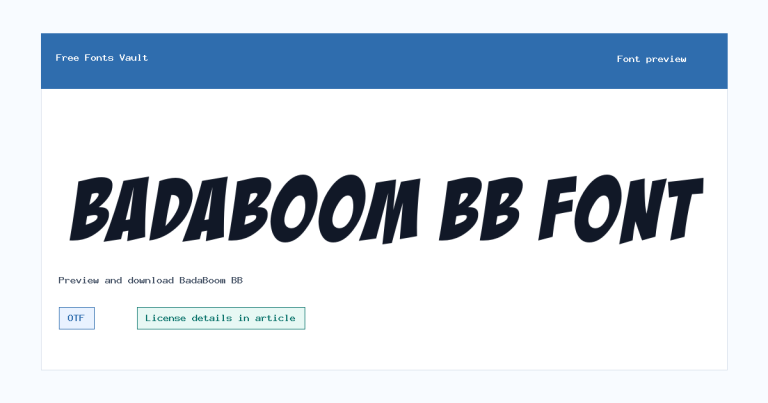 BadaBoom BB font preview