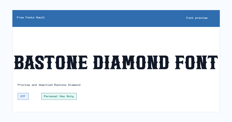 Bastone Diamond font preview