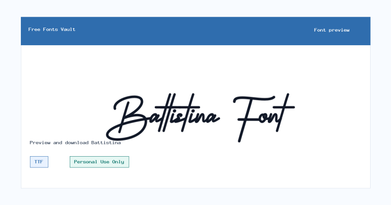Battistina font preview