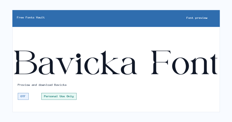 Bavicka font preview
