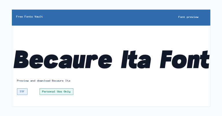 Becaure Ita font preview