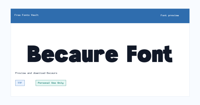 Becaure font preview