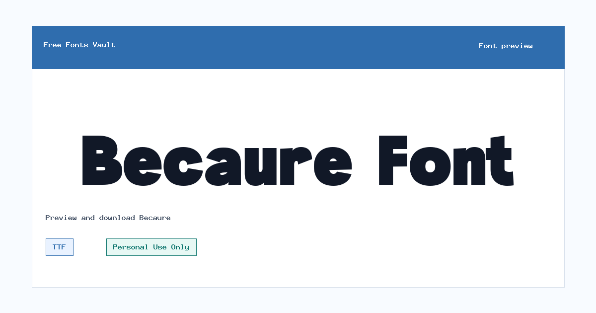 Becaure font preview showing the family name