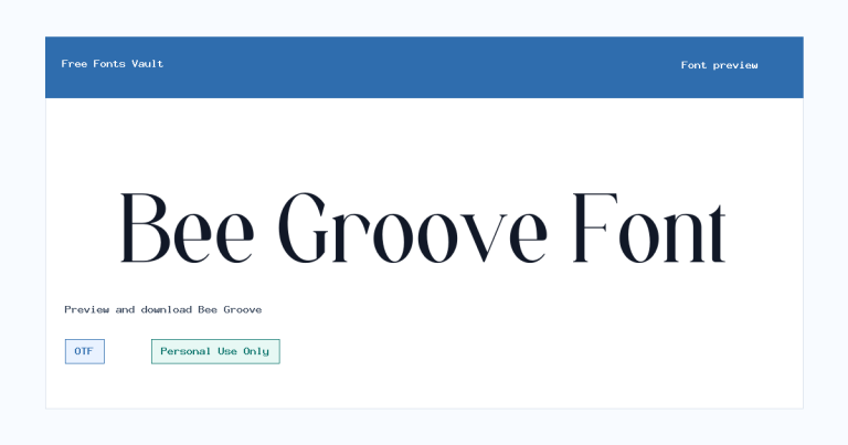 Bee Groove font preview
