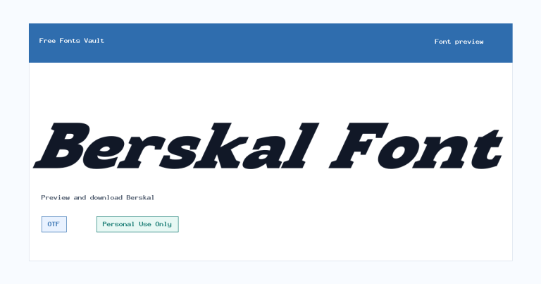 Berskal font preview