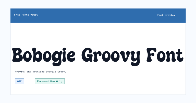 Bobogie Groovy font preview