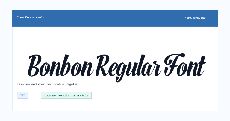 Bonbon Regular font preview