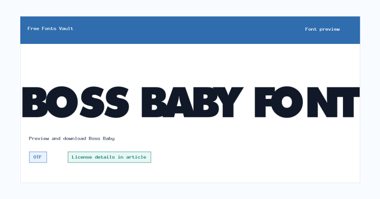 Boss Baby font preview