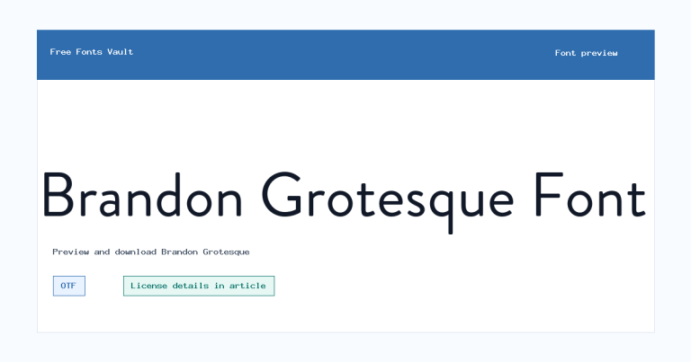 Brandon Grotesque font preview
