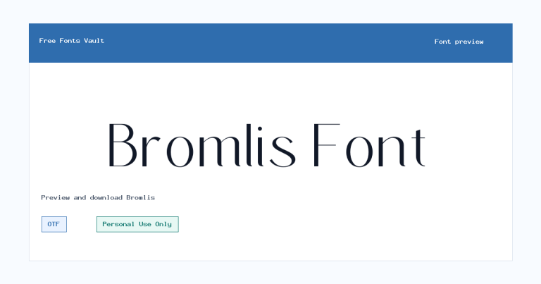Bromlis font preview