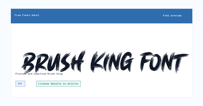 Brush King font preview