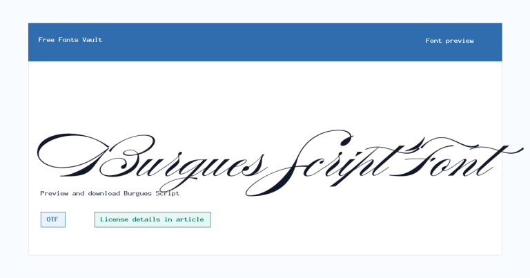 Burgues Script font preview