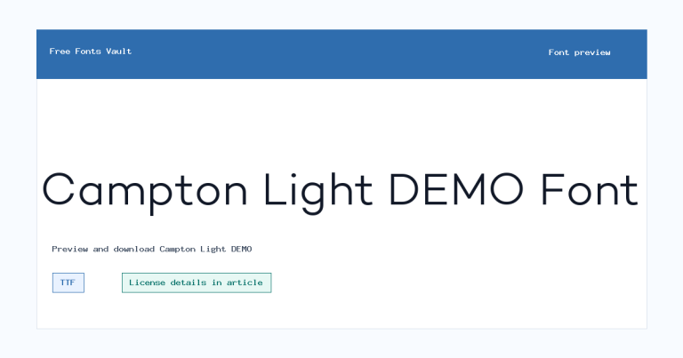 Campton Light DEMO font preview