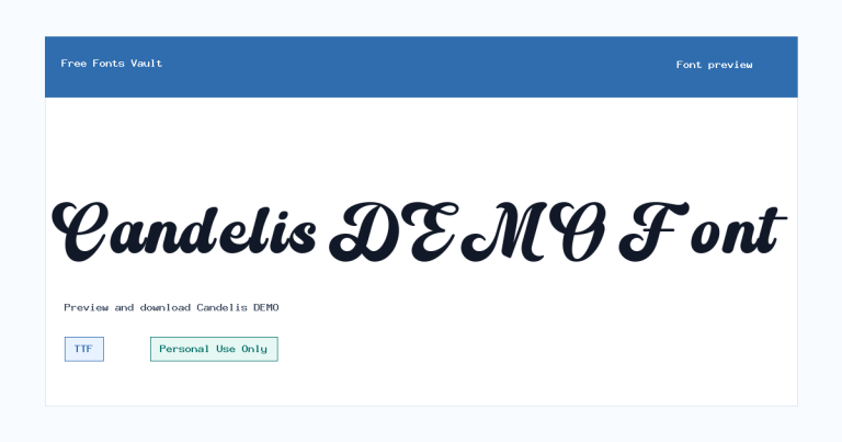 Candelis DEMO font preview