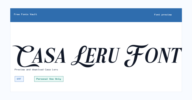 Casa Leru font preview