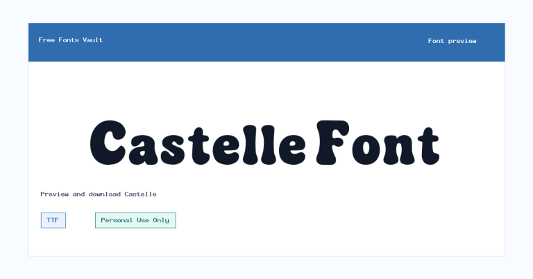 Castelle font preview