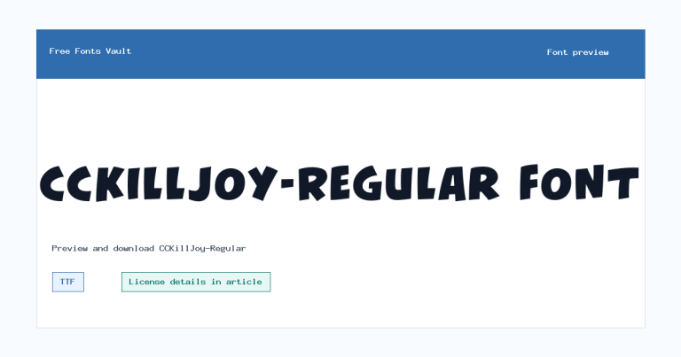 CCKillJoy-Regular font preview