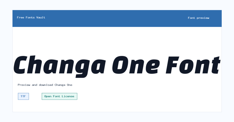 Changa One font preview