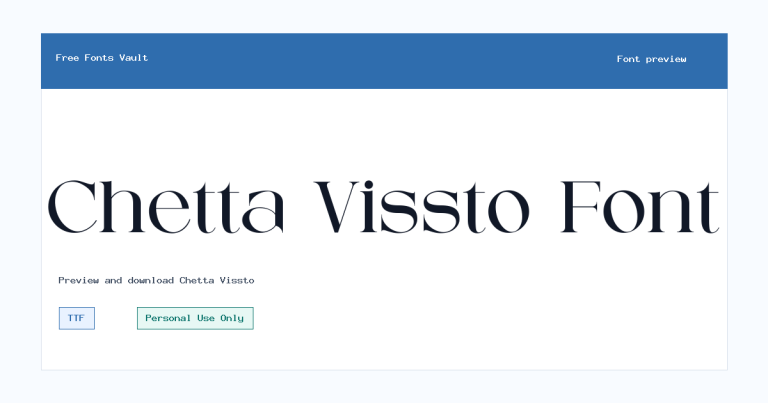 Chetta Vissto font preview