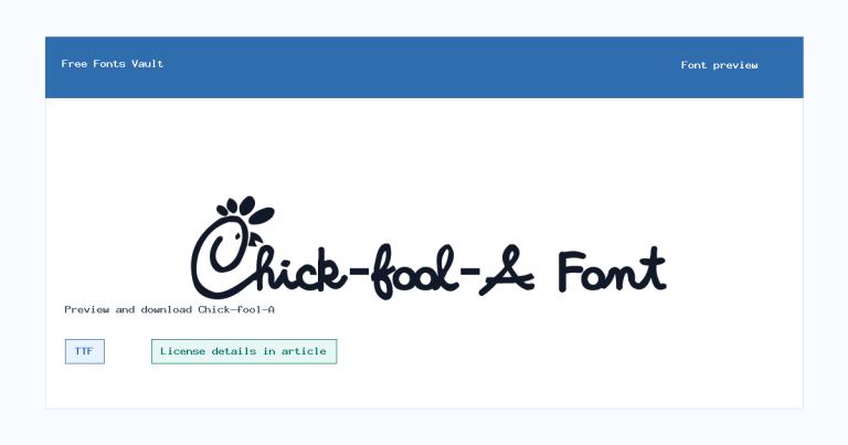 Chick-fool-A font preview