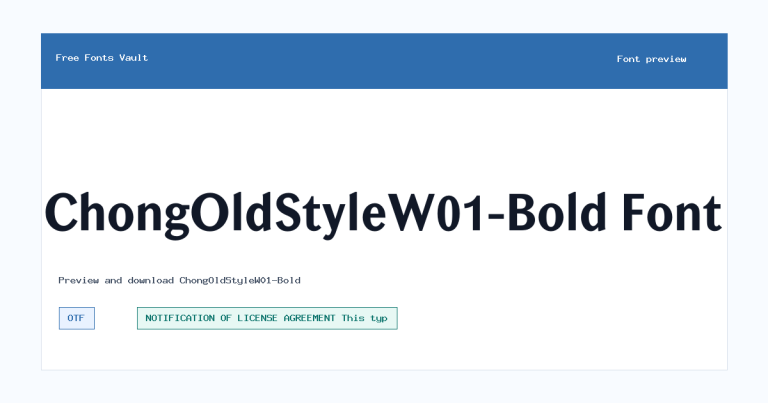 ChongOldStyleW01-Bold font preview