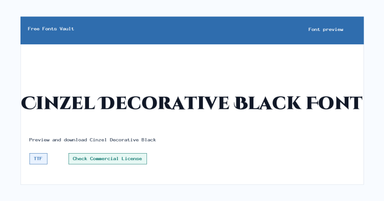 Cinzel Decorative Black font preview