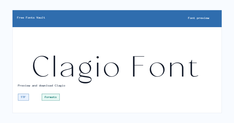 Clagio font preview