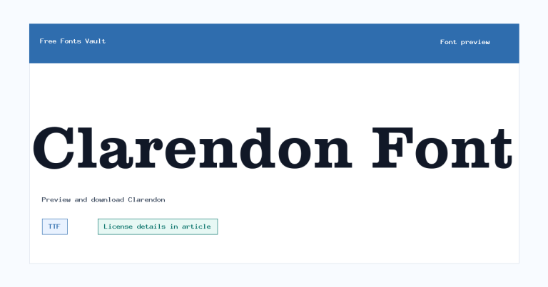 Clarendon font preview
