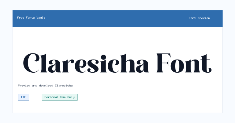 Claresicha font preview